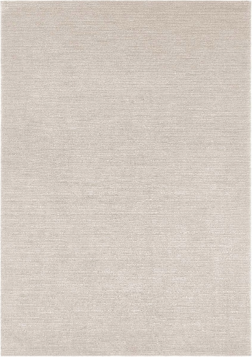 Koberec do obývačky 160 x 230 cm, mäkké plyšové štetiny, béžová farba