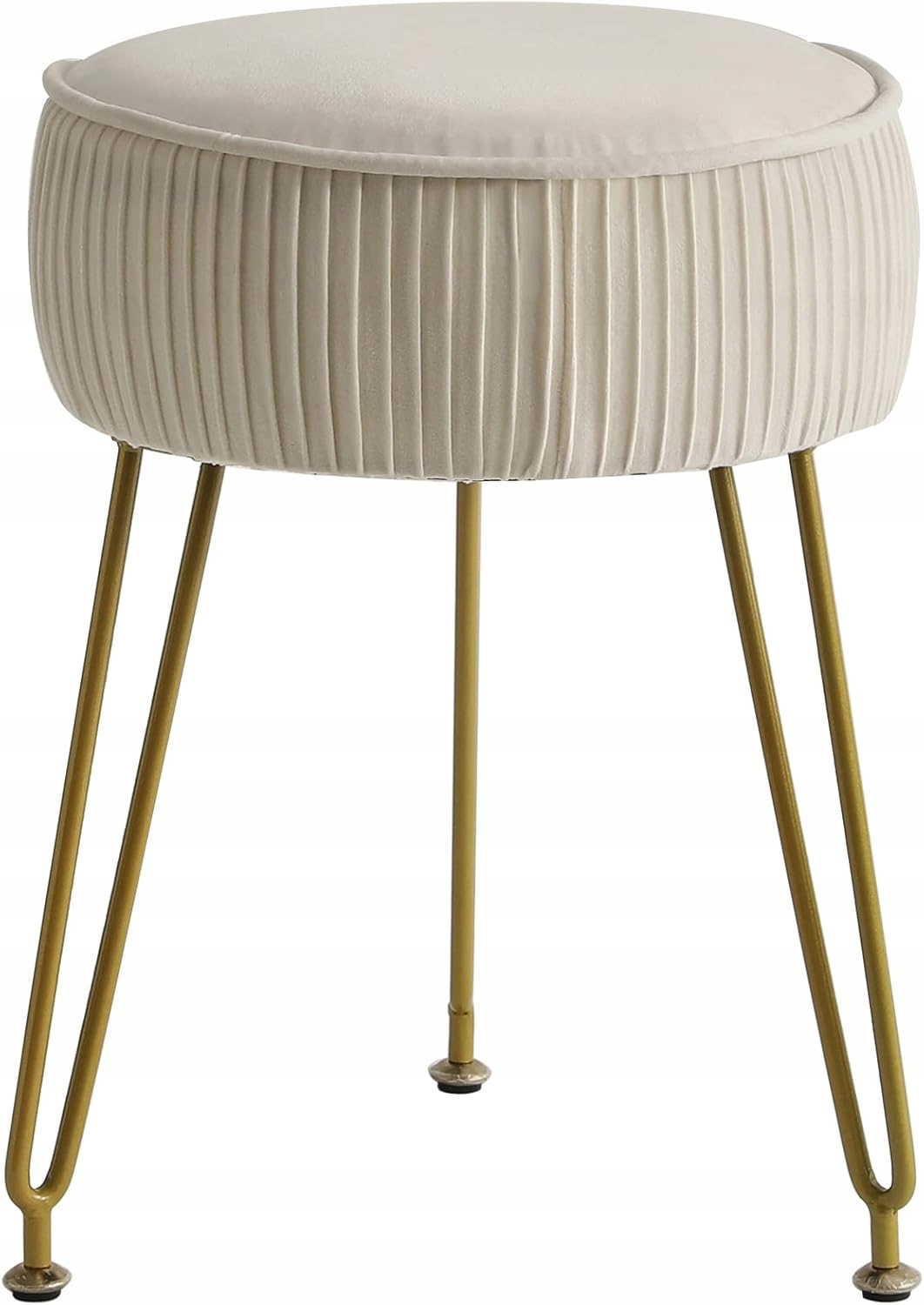 Stolička Kuchynská stolička okrúhla na toaletu do spálne Mliečna Štýlová 46 cm