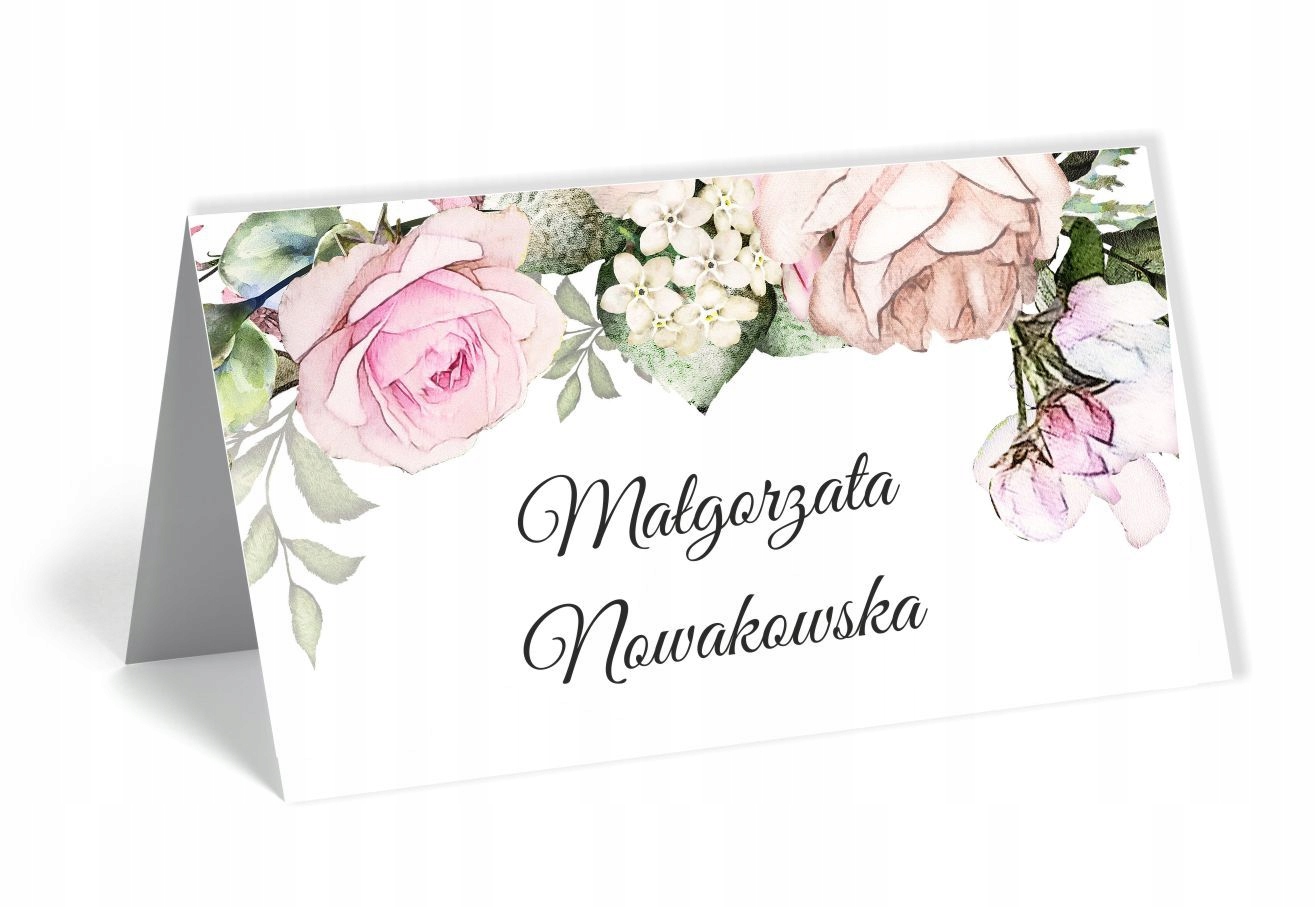 Winietki na stół CHRZEST KOMUNIA personalizacja