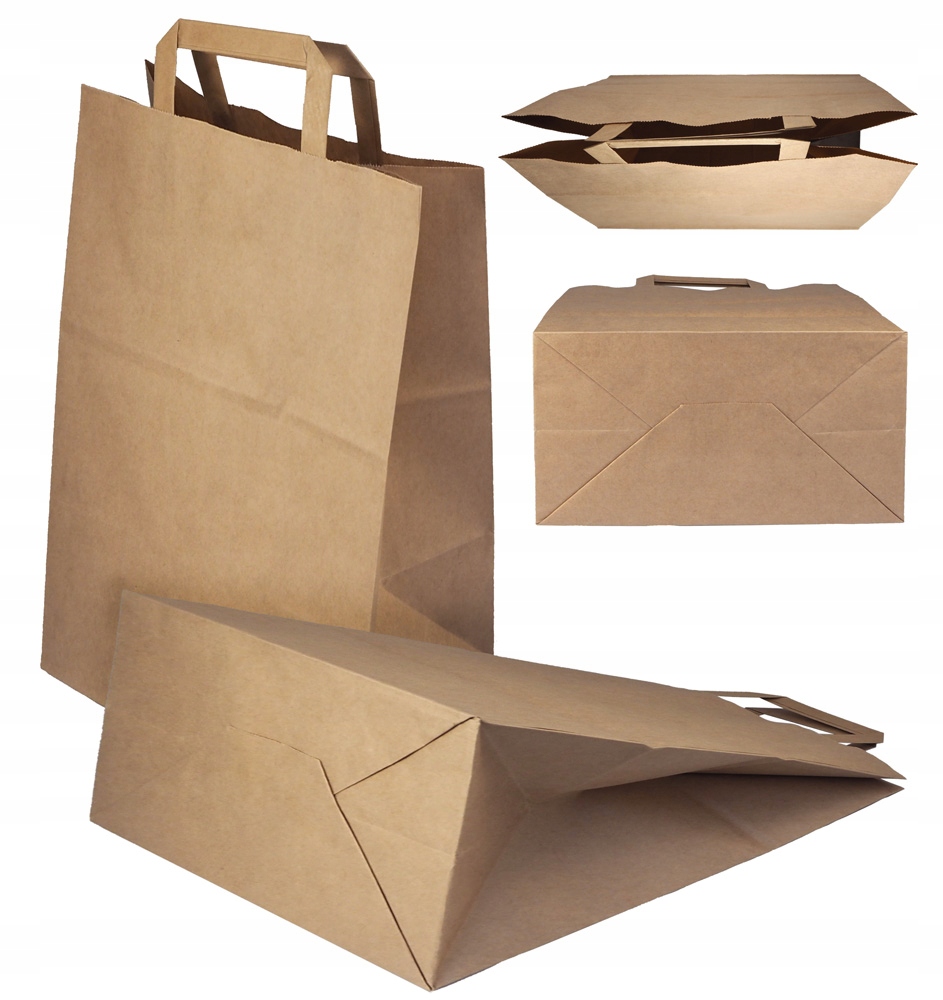 

Torba torebka papierowa szara 260x160x330mm 10szt