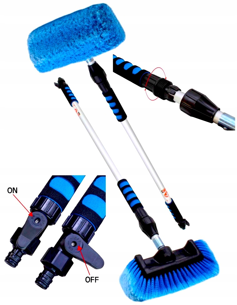 SZCZOTKA DO MYCIA AUTA SAMOCHODU 4 PŁASZCZYZNY 156