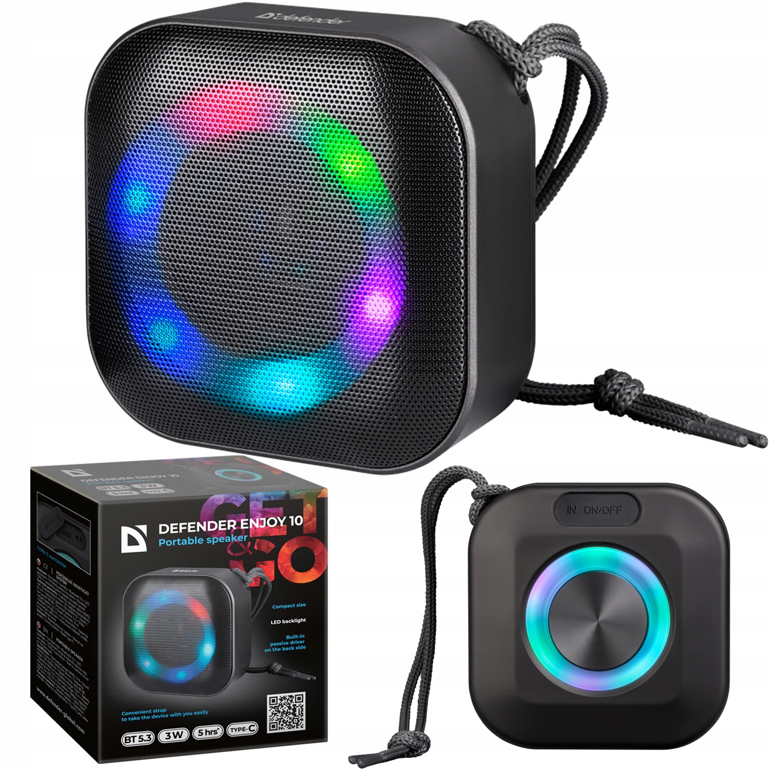 GŁOŚNIK DEFENDER ENJOY 10 BLUETOOTH 3W CZARNY — 8