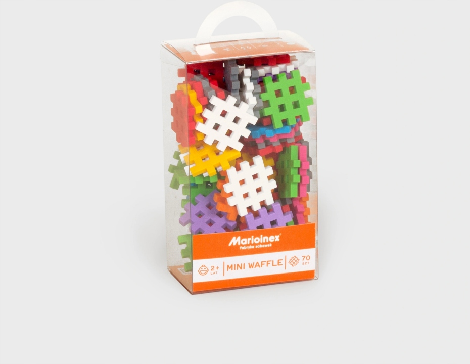 Klocki 70 elementów. Mini Waffle. Mario-inex. Wiek dziecka 2 lata +