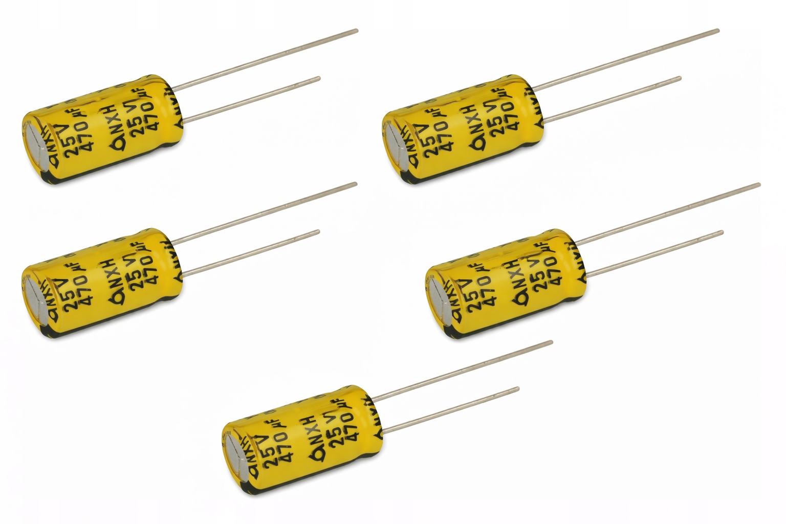 5x KONDENSATOR 470uF 25V 8x15mm 3,5mm