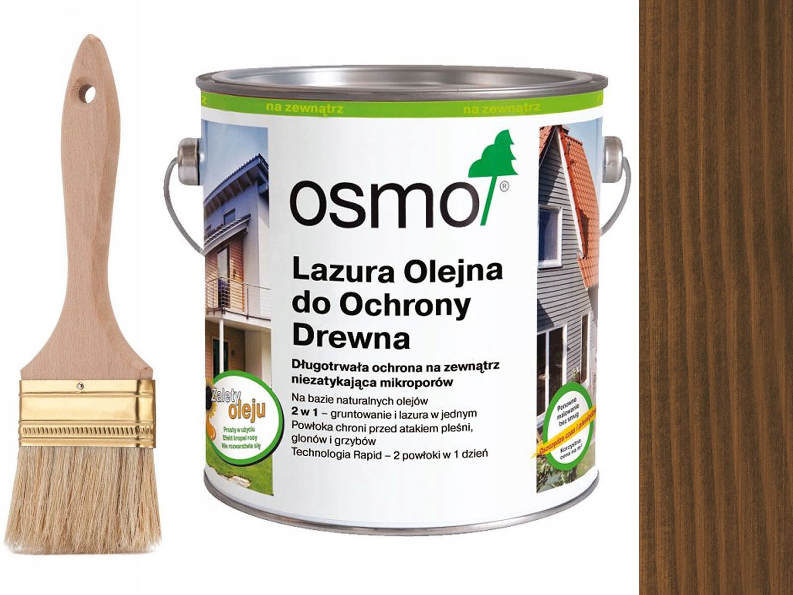 

Osmo 707 Lazura Ochronna do drewna Orzech 0,75L