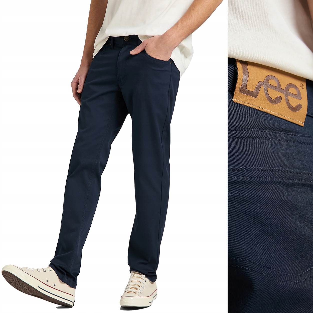 Lee Daren Regular Straight Deep Navy Tmavě Modré Látkové Kalhoty W30 L32