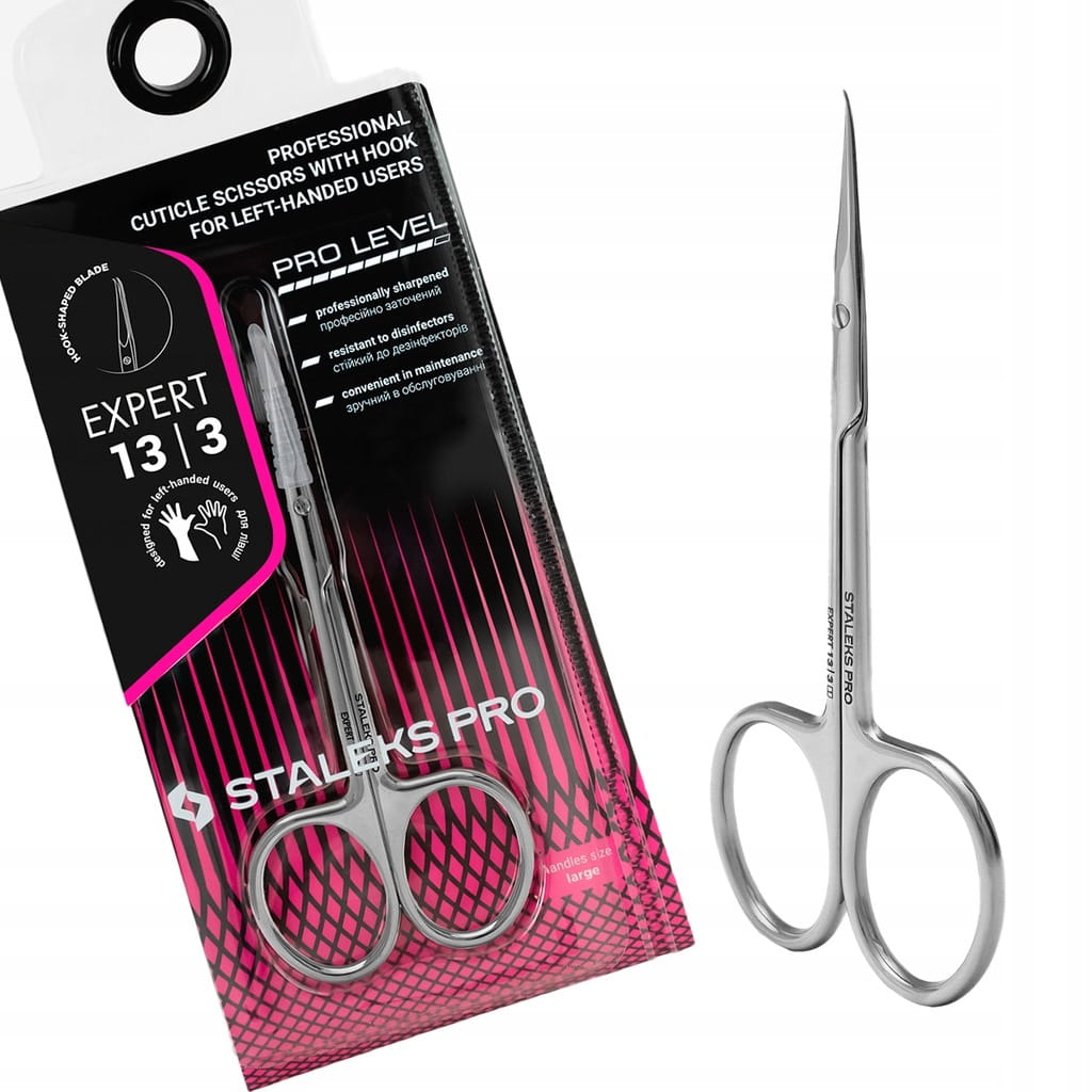 Staleks Nůžky pro leváky s háčkem Expert 13/3