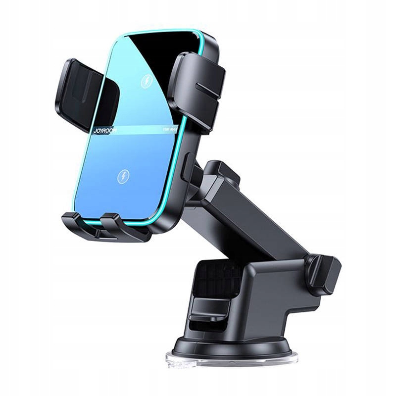 Joyroom uchwyt z ładowarką indukcyjną Qi 15W na deskę lub szybę dwie cewki