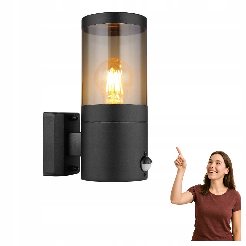 Venkovní nástěnné svítidlo se senzorem Xeloo 32014BSS Globo