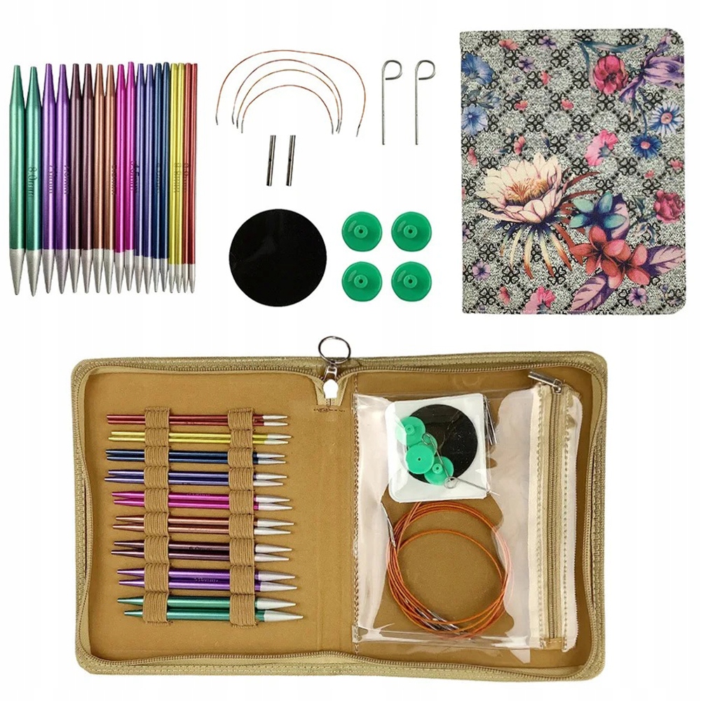 Dráty na vlasci s vyměnitelnými hroty sada na pletení 32 el.