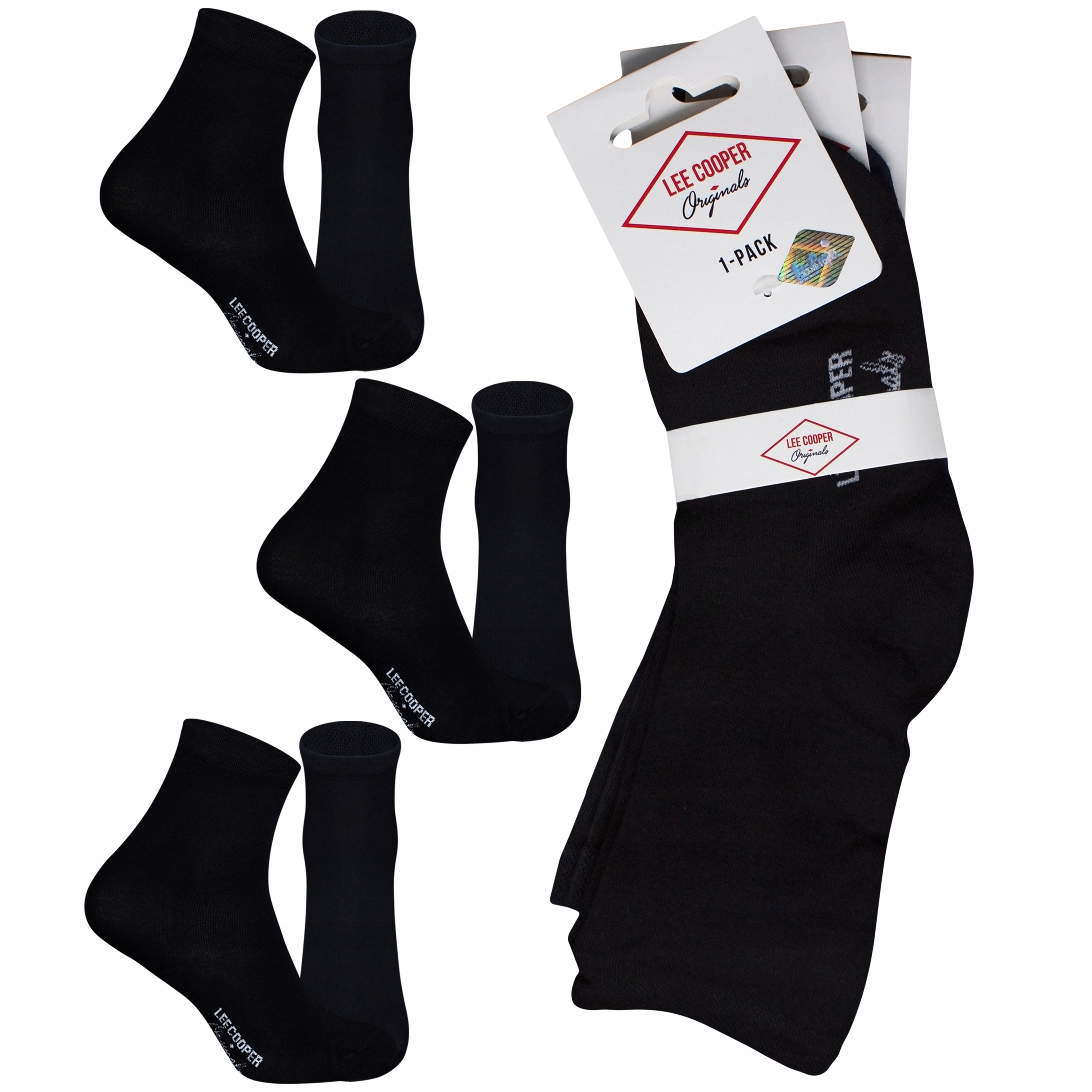

Skarpety Lee Cooper 37462, 2x3-PAK, Czarne, 39/42