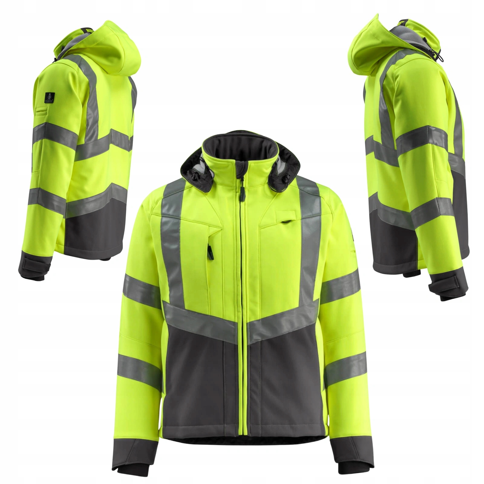 Kurtka Softshell ocieplany odblaskowy z pasami Mascot 15502 żółty M
