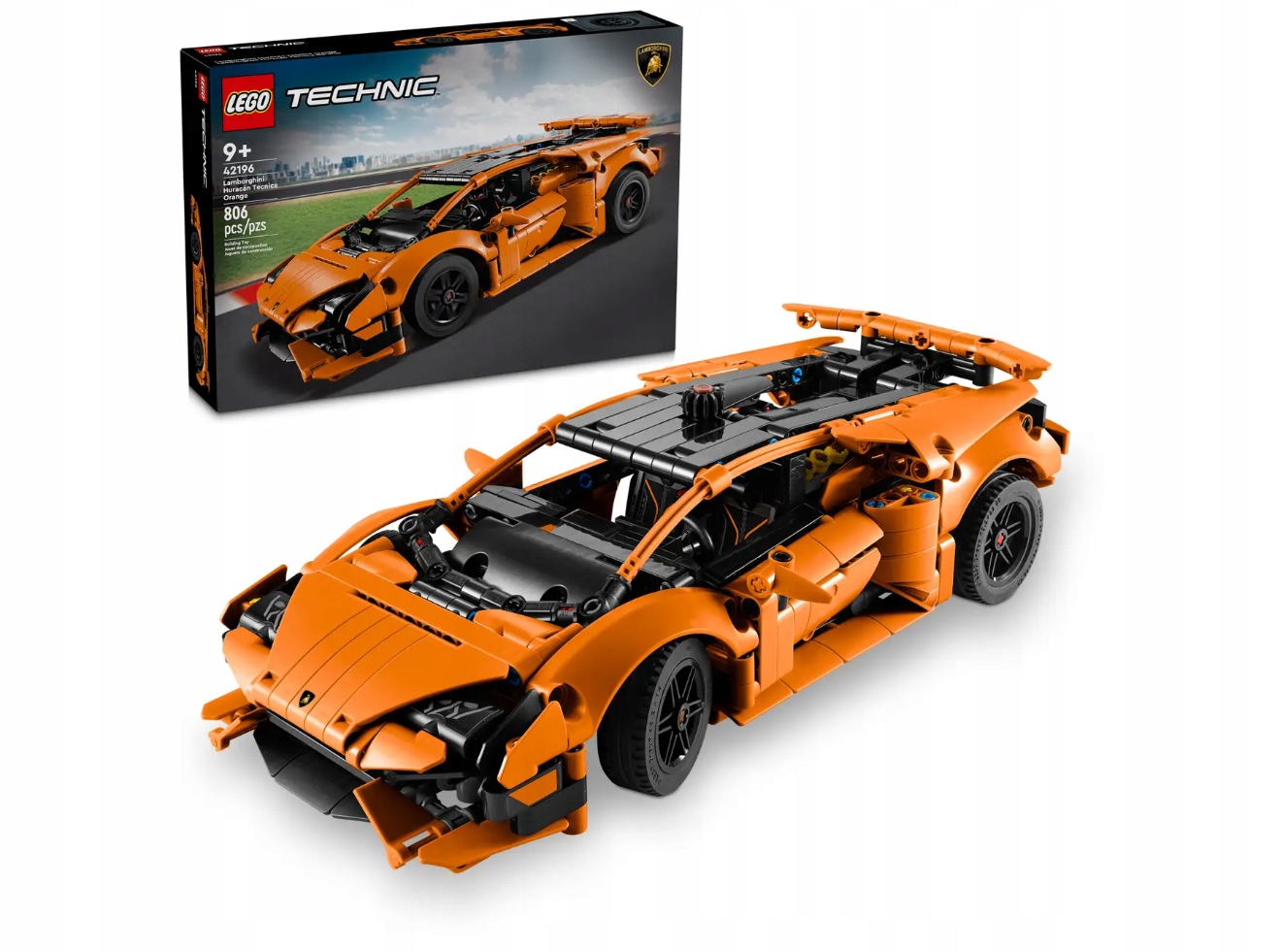 Lego 42196 Technic Oranžové Lamborghini Huracán Tecnica