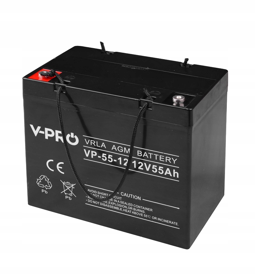 Akumulator Bezobsługowy Agm Vpro 12V 55Ah Ups Piec Co