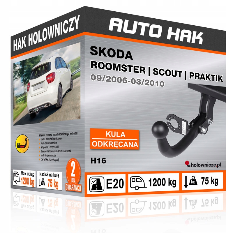 Hak holowniczy SKODA ROOMSTER | SCOUT | PRAKTIK 06