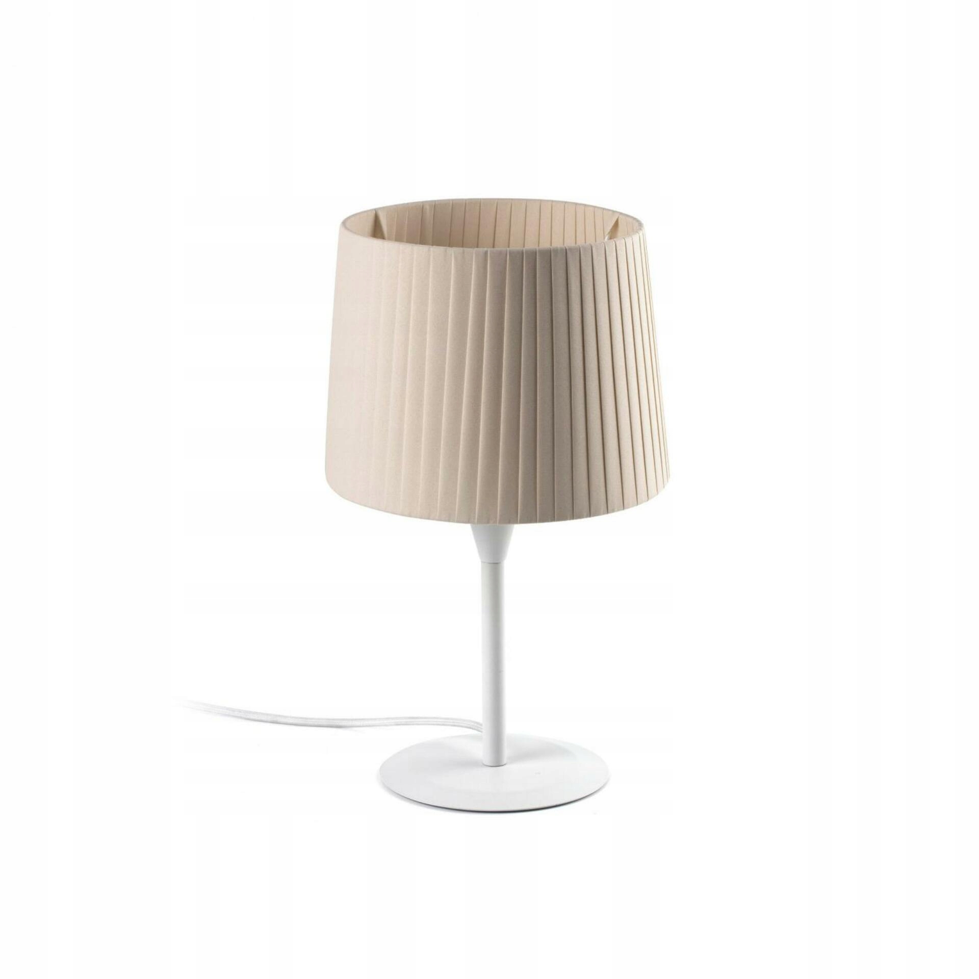 Stolová lampa Faro Samba mini biela/skladaná béžová, E27, designová