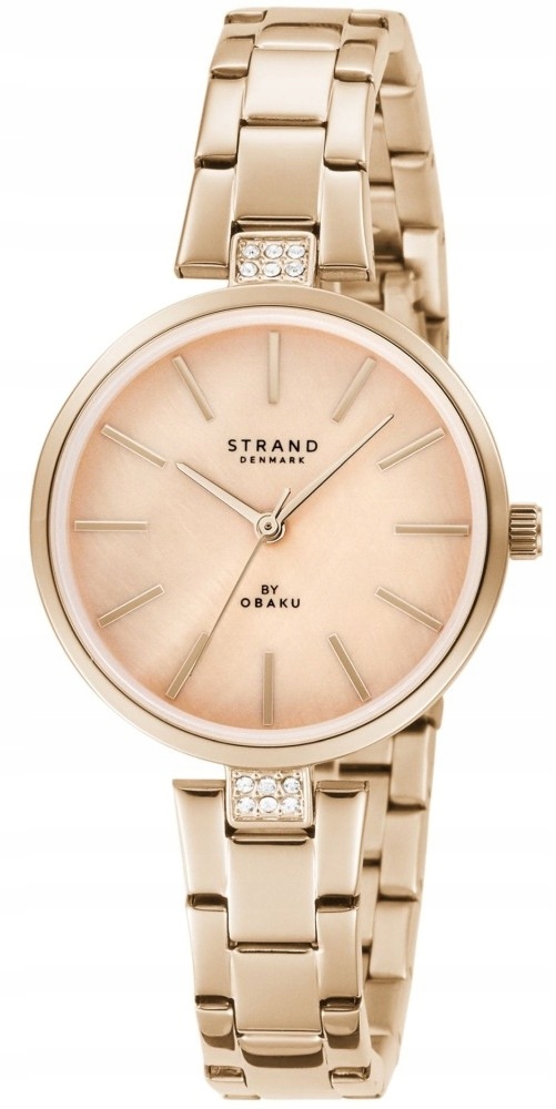 Nové Originální dámské hodinky Strand by Obaku S706LXVVSV zlaté, krabička