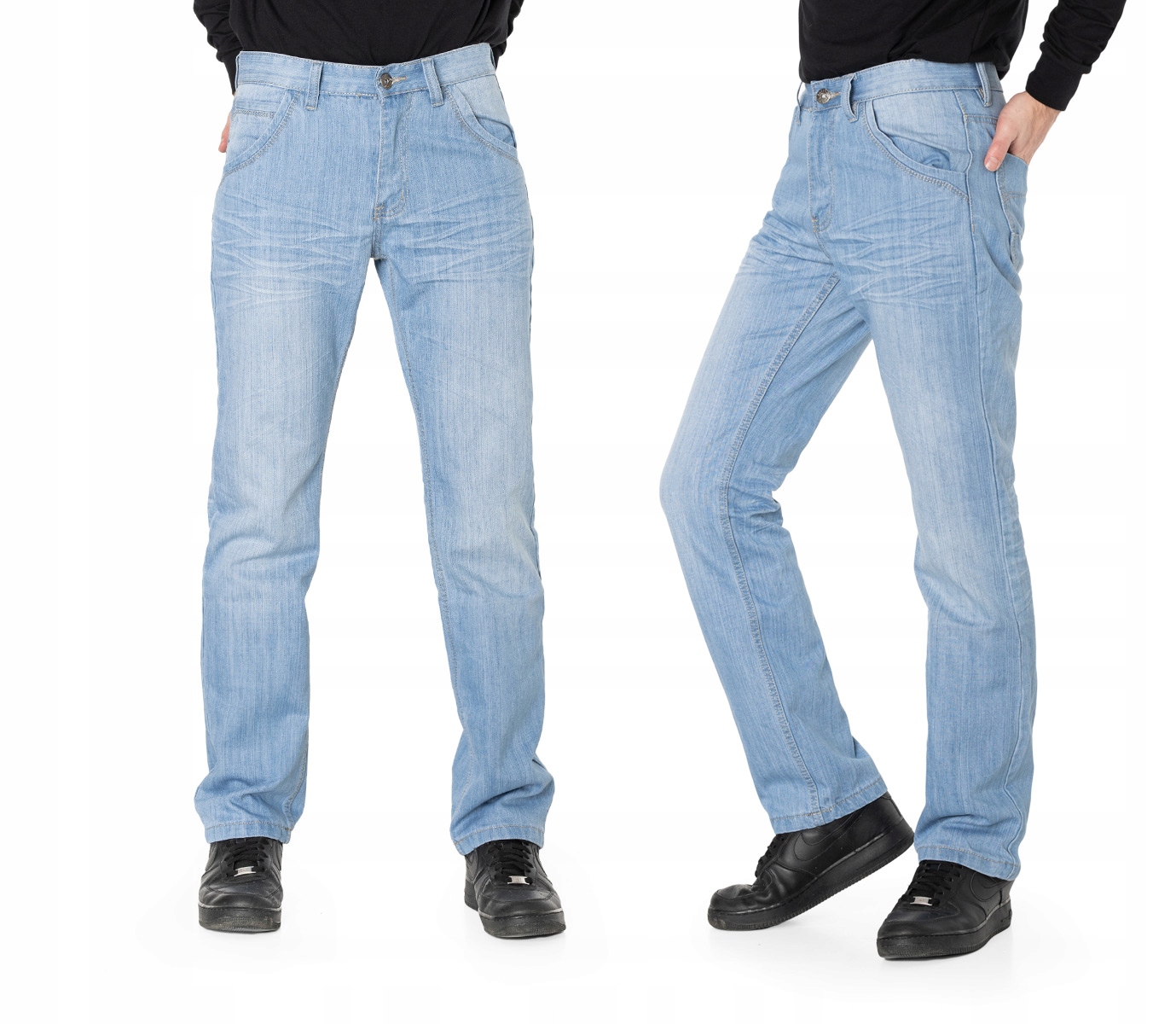 

Jasne Jeansy Spodnie Męskie Dżinsowe LA123 W35 L32