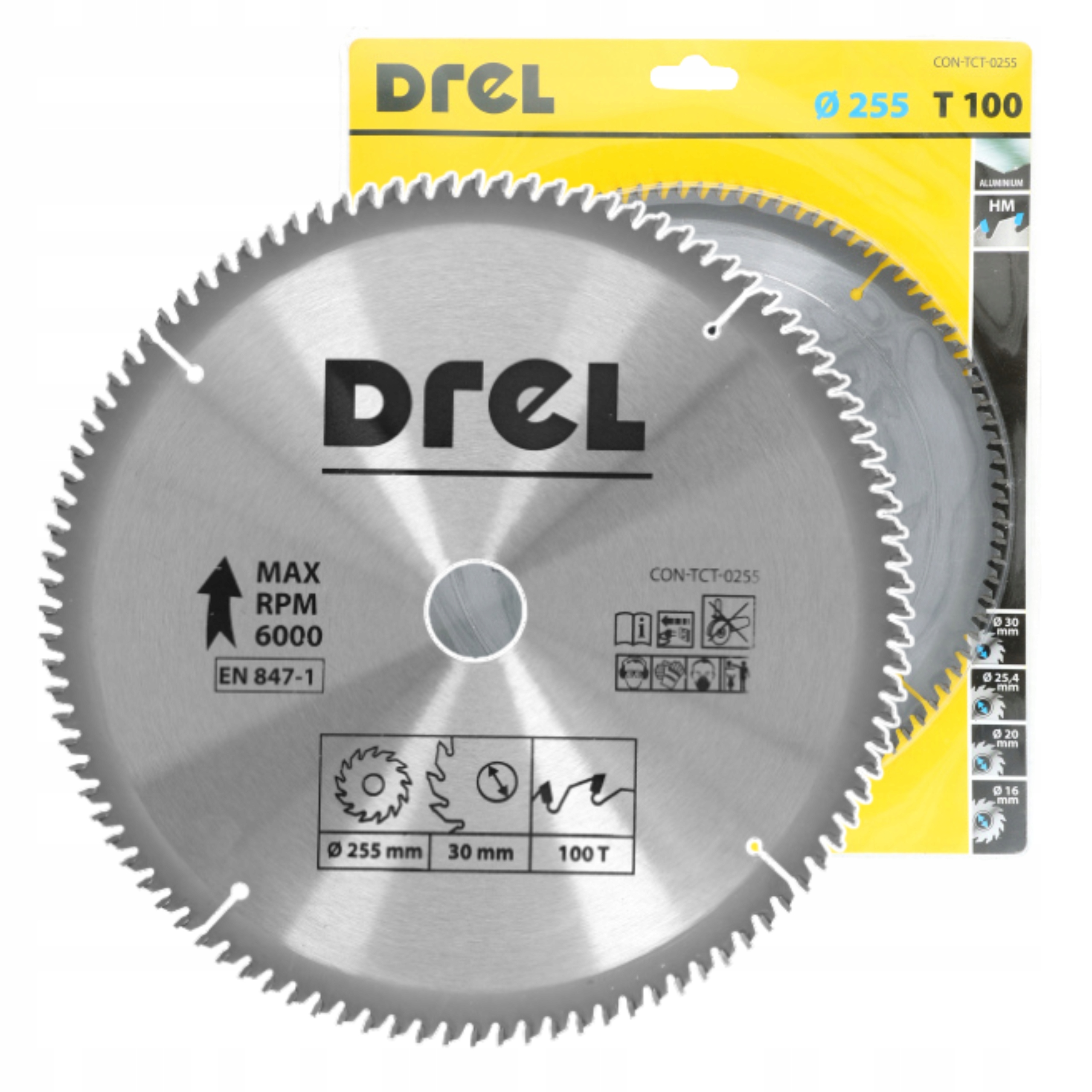 Drel Tarcza Piła tarczowa do cięcia aluminium widia widiowa 255 x 30 x 100T