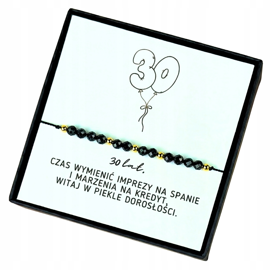 na 30 urodziny Bransoletka dla przyjaciółki koleżanki Śmieszny