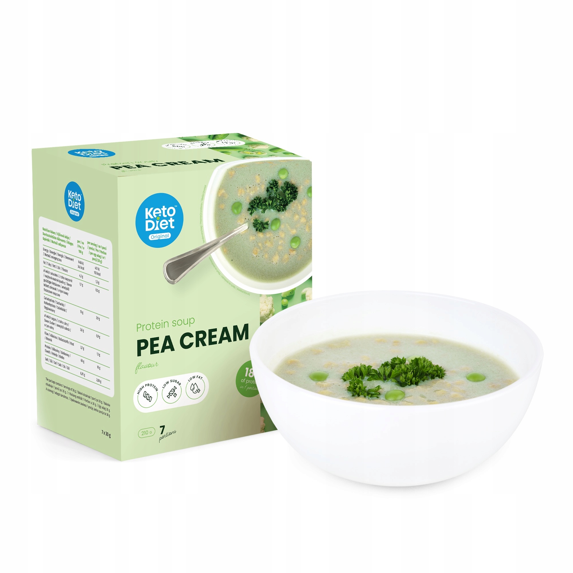 Levně Proteinová polévka hrášková (7 porcí)