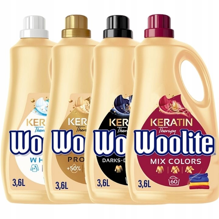 Woolite Color Dark White Pro 4x3,6L Płyn do prania ubrań z Kreatyną 14,4 L