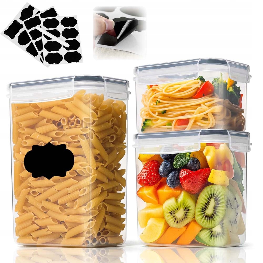 24 Plastových Nádob Pro Skladování Potravin, Mouky, Obilovin Apod.