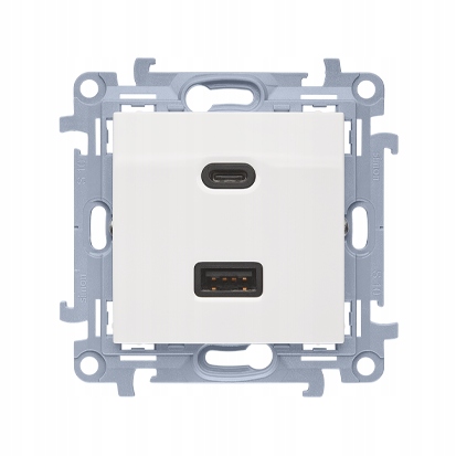 Simon 10 Ładowarka Quick Charge Usb C+a Podwójna 30W Biały
