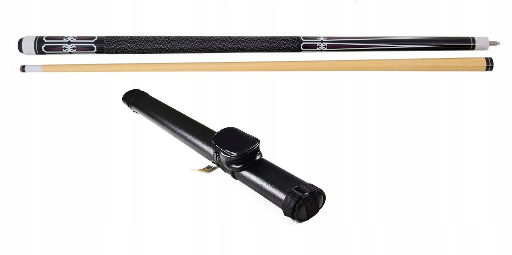 Kij Bilardowy Pool 2 Częściowy Kije Bilardowe Klon 147cm Pokrowiec Tuba