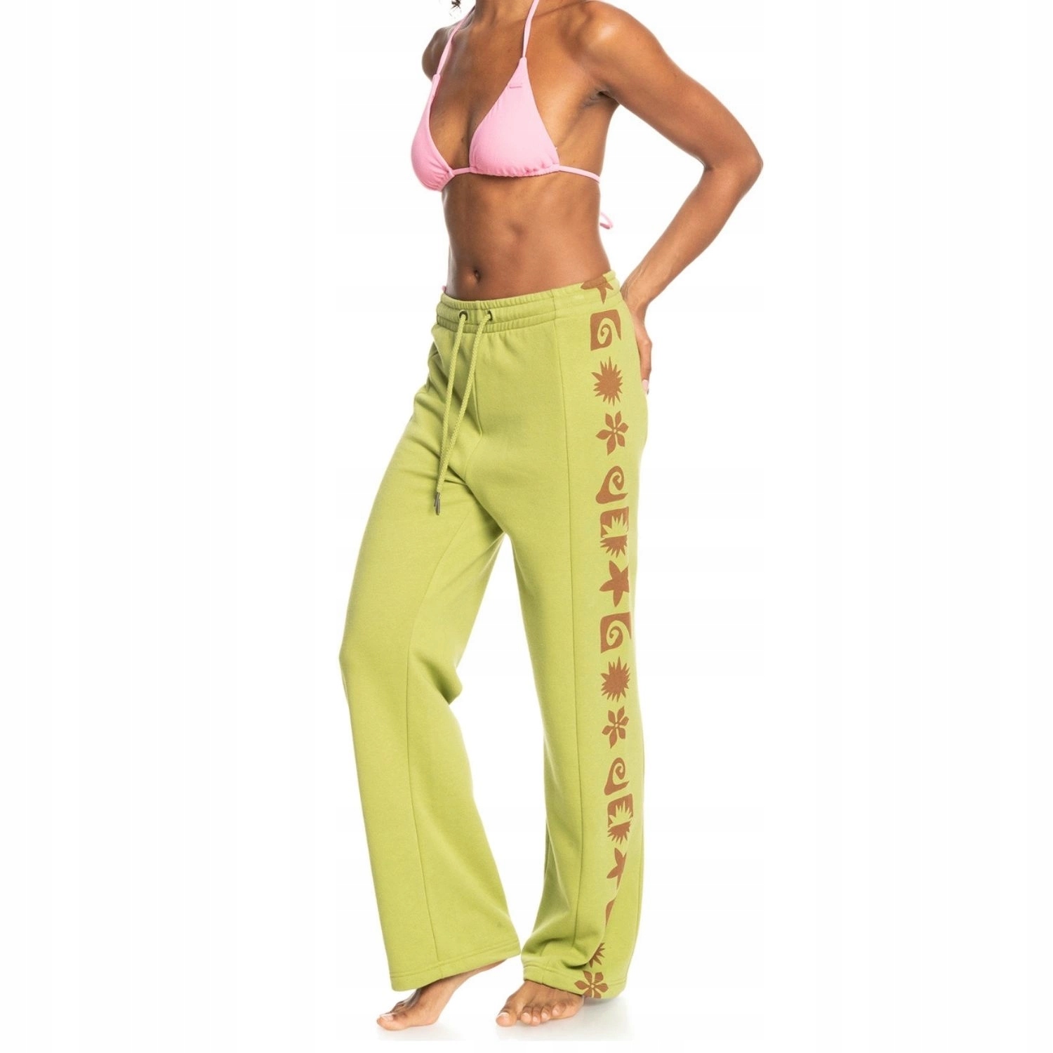 Dámské tepláky Roxy, pohodlné, sportovní, zelené, jednoduché, zateplené, velikost Xs