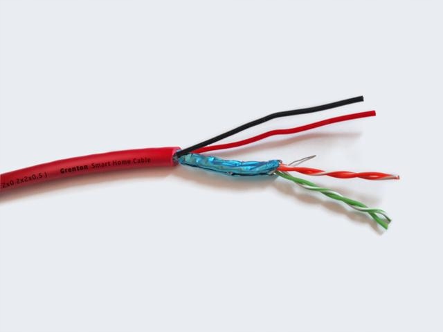 GRENTON - TF-Bus Cable, 2x0,8+(2x2x0,5), spool box 500 m. Seria TFB-500-T-01