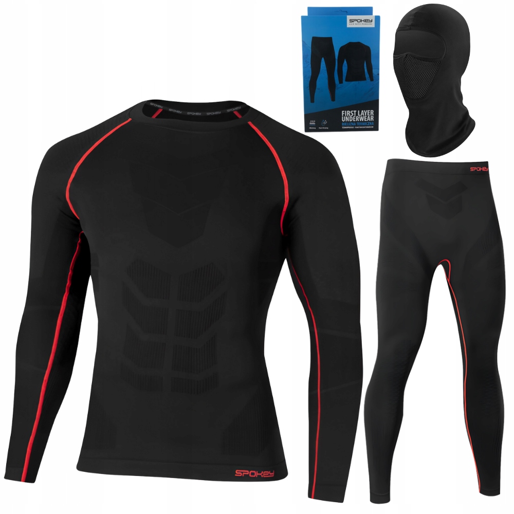 Spokey Pánské termoaktivní lyžařské spodní prádlo Komplet XL/XXL kukla