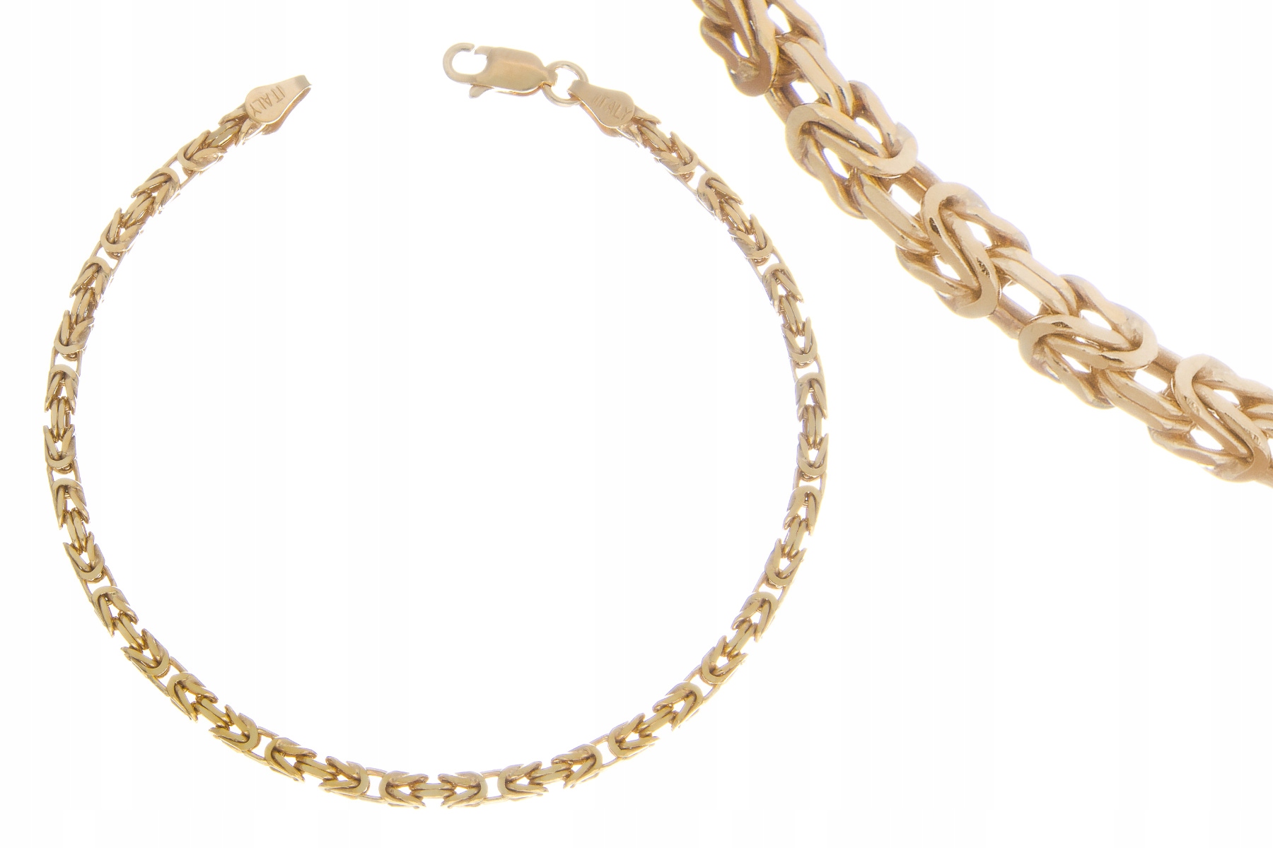 Stříbrný Náramek Královská Byzantina 19 CM 2,8 MM