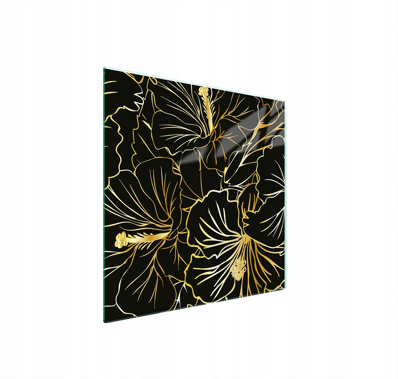 Skleněná Ochranná Deska Na Sporák 50x52 Květiny Tvrzené Sklo