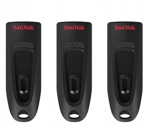 Sandisk Cruzer Ultra 64GB Pendrive Usb 3.0 130MB/s zestaw 3 szt. flashdrive