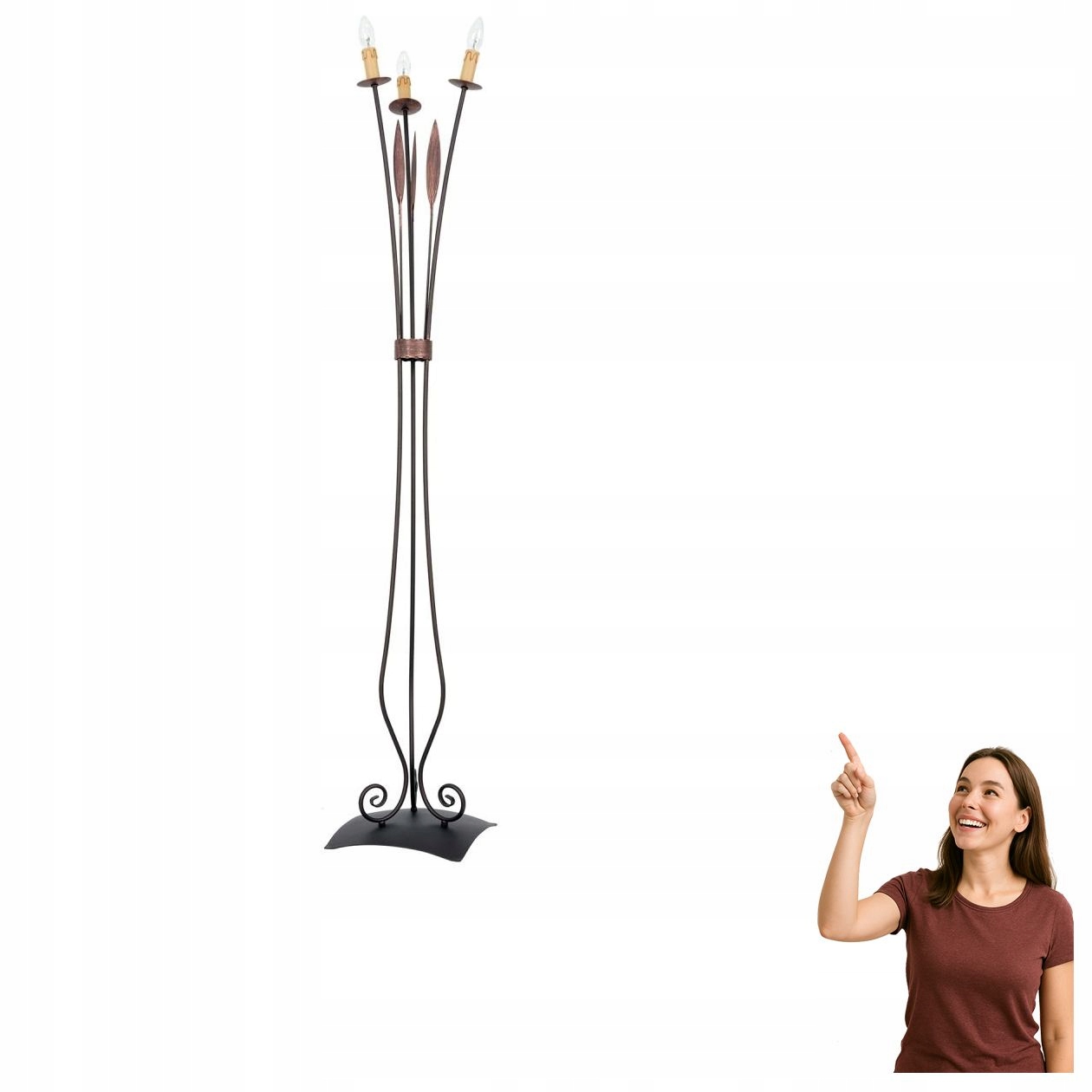 Podlahová lampa 3-bodová Loara 744 Luminex