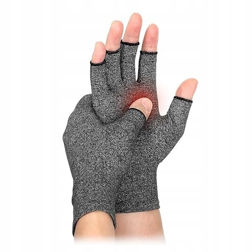 RĘKAWICE PRZECIW ARTRETYZMOWI BEZ PALCÓW BAWEŁNIANE KOMPRESYJNE DLA DOROSŁY