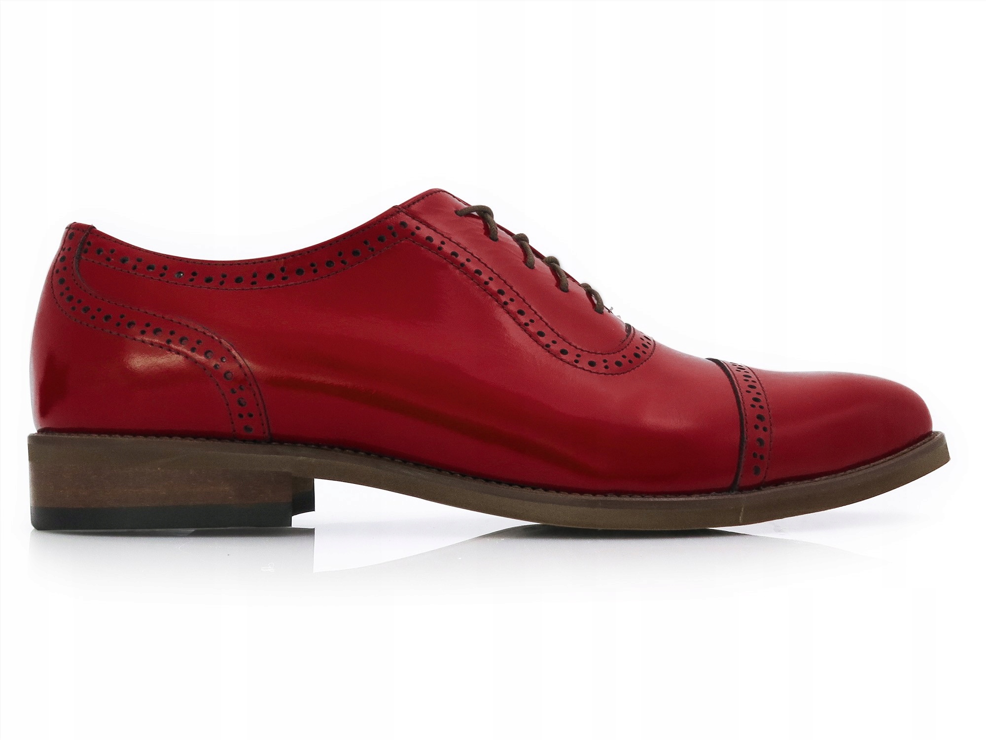 

Czerwone brogsy Męskie buty wizytowe T171 44