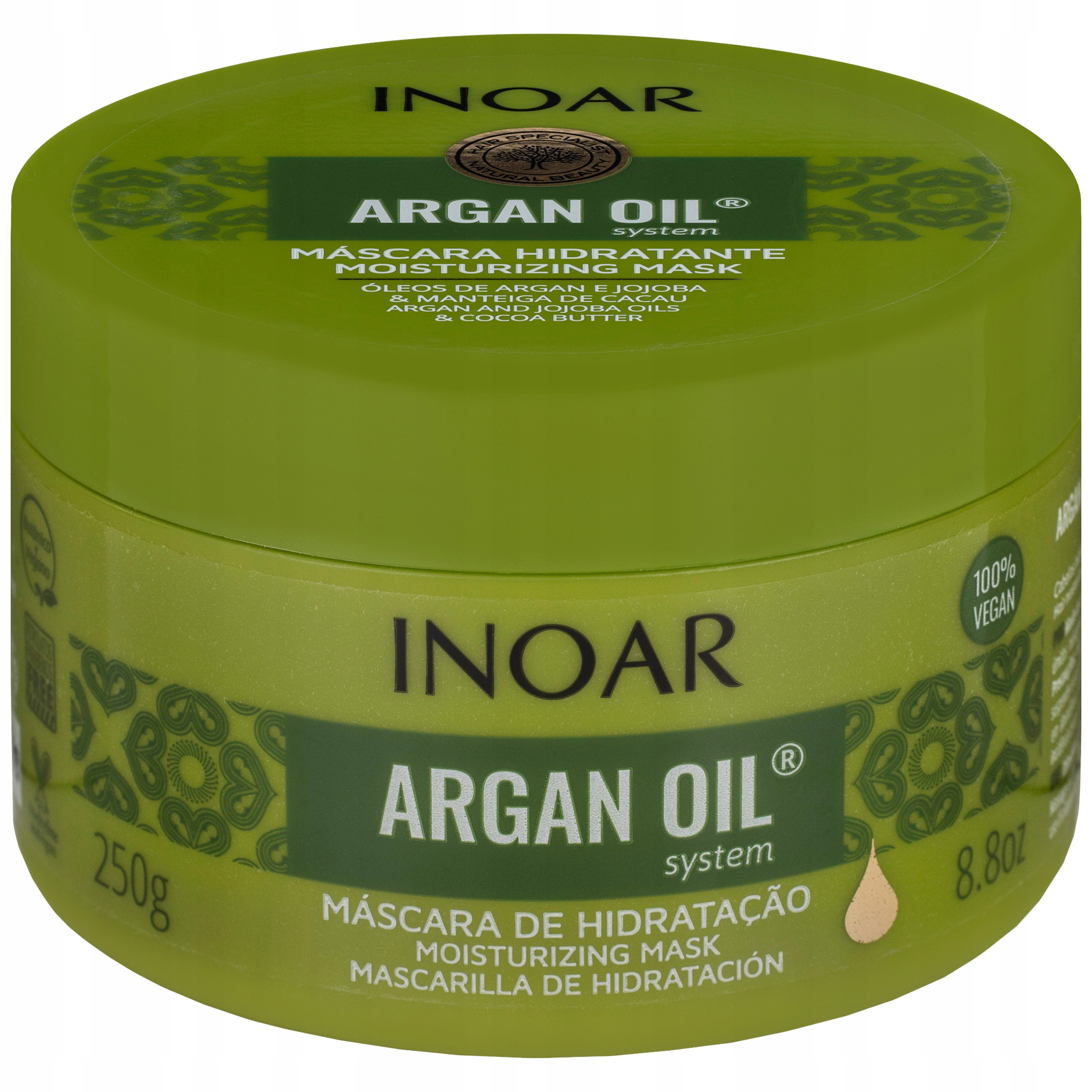 Wegańska maska do włosów Inoar Argan Oil bez parabenów i silikonów 250 ml