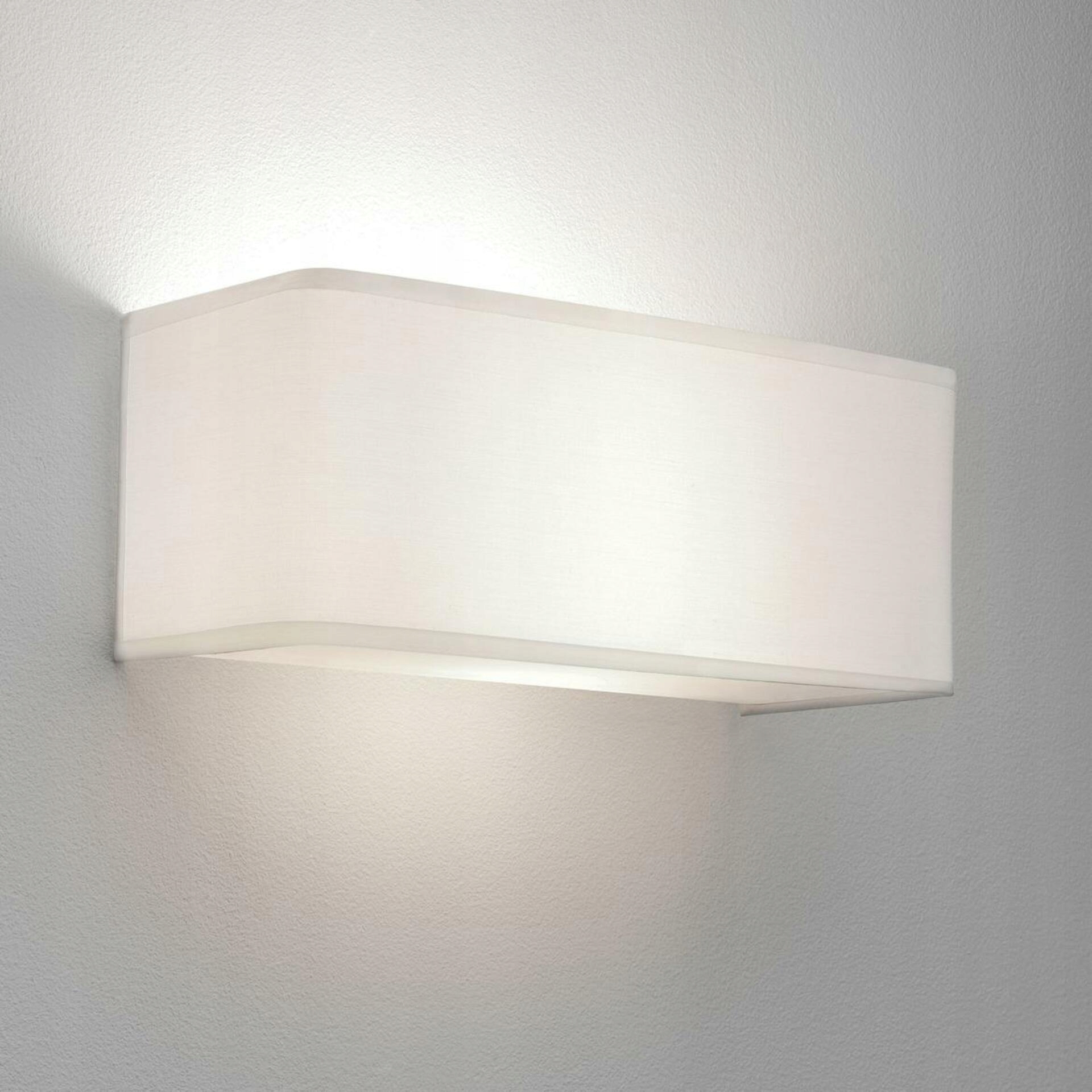 Astro Ashino Wide 1166002 nástenné svietidlo E27 60W, biele, textilné tienidlo