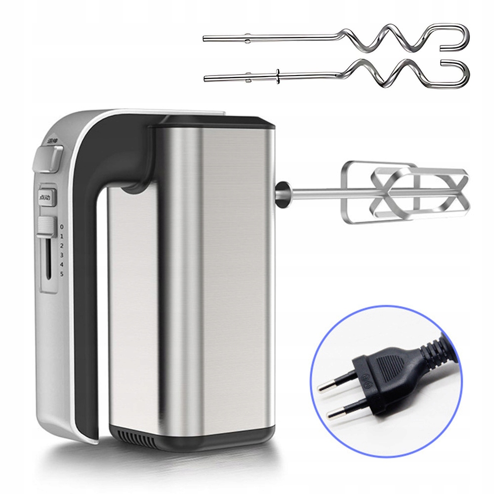 Ruční Mixér S 5 Rychlostmi, Výkonný Turbo Mixér 300 W Pro Míchání A Šlehání Smetany