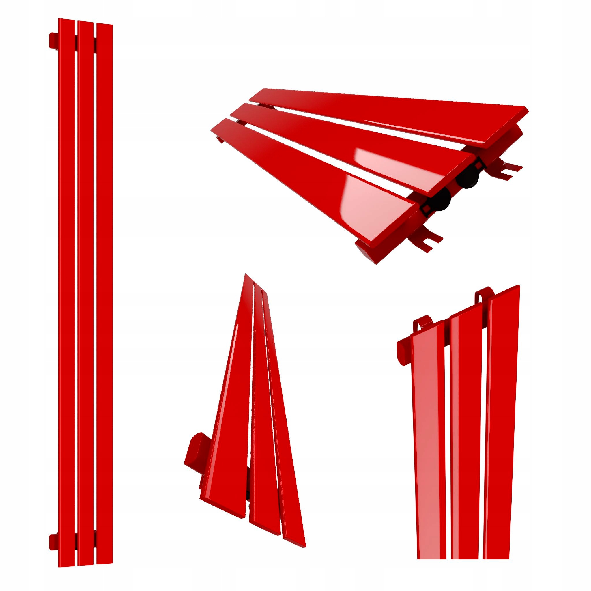 Dekorativní Radiátor Belloslim 100x22 Červený