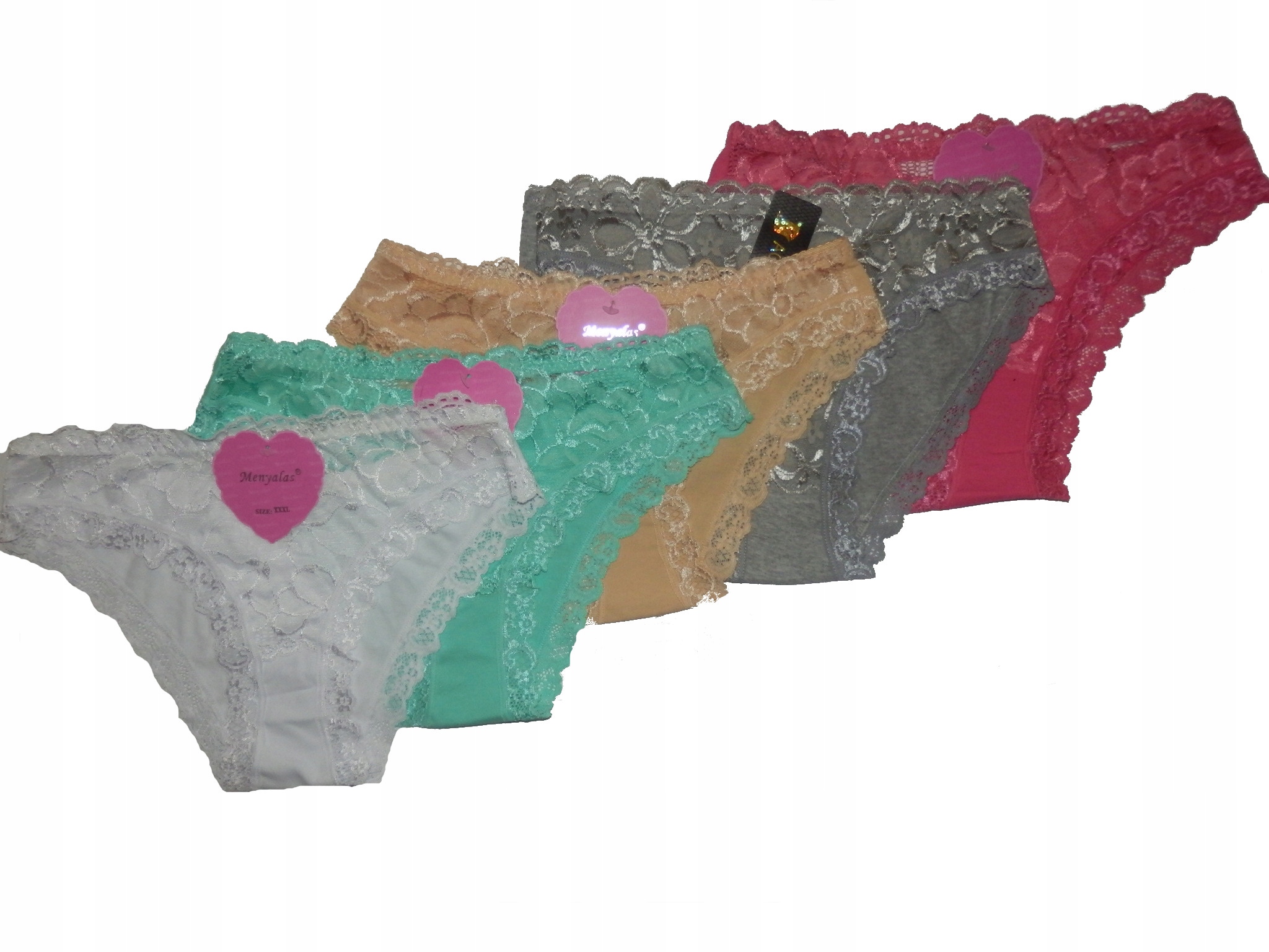 

Koronkowe majtki bawełniane figi pakiet 5szt