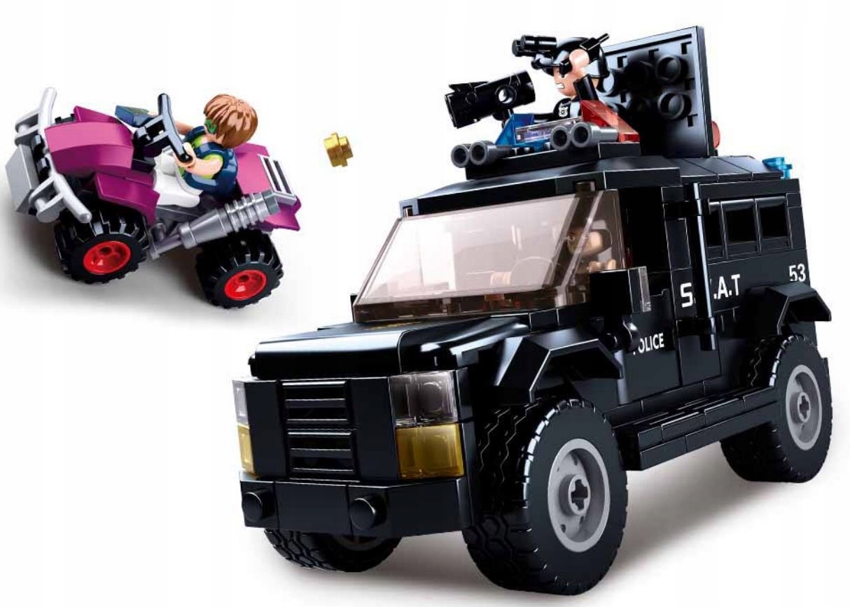 

Klocki Sluban Pojazd Opancerzony Policja Swat 293