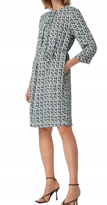 S Oliver Šaty MIDI Vzorovaná S Pologolfem A Páskem 48 J5A