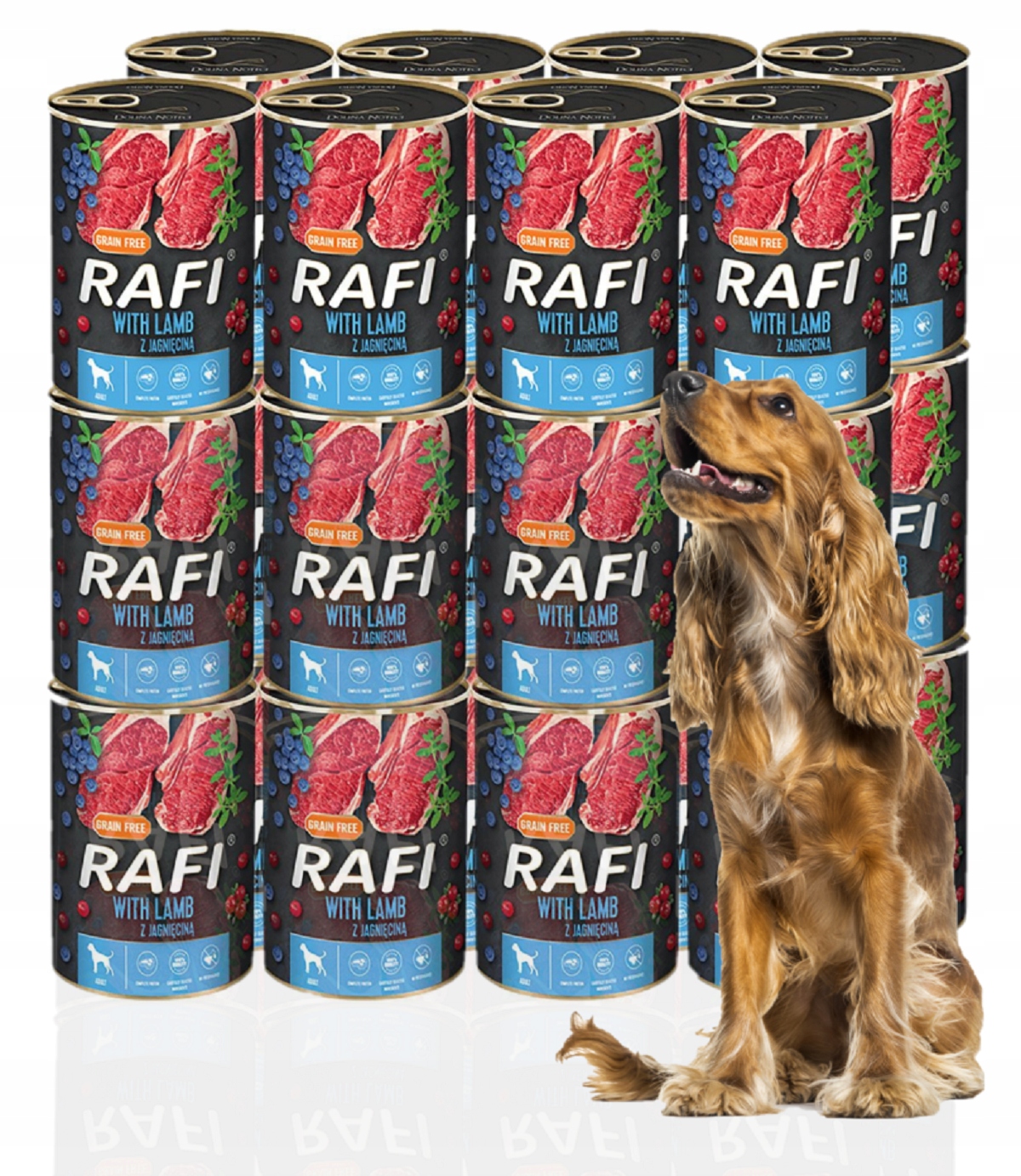 Levně Rafi Vlhké krmivo Lamb 24 x 400g bezobilné krmivo pro psy