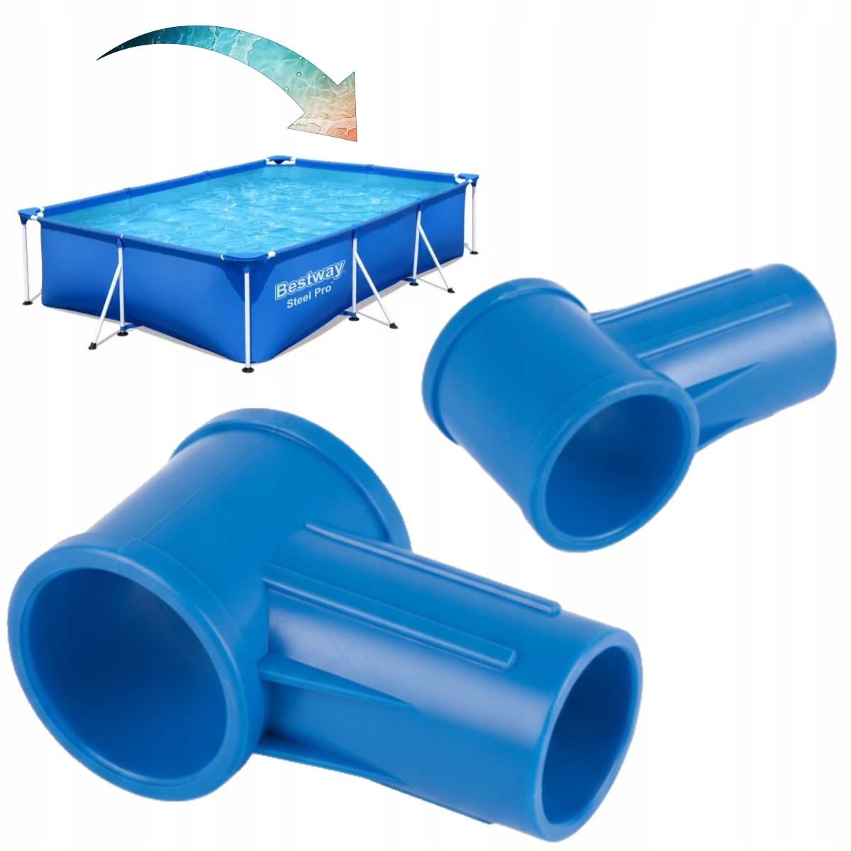 Spojka T-rozdělovač modrá do bazénu Bestway Steel Pro 56411