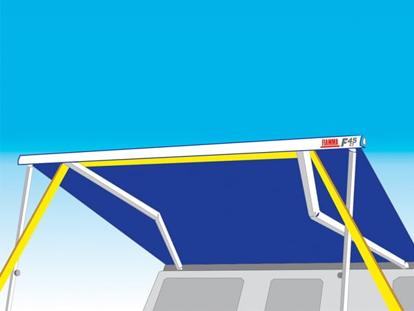 Pas sztormowy Tie Down Fiamma 11 m żółty do przedsionków namiotów Turismus Numer katalogowy części FR071/064