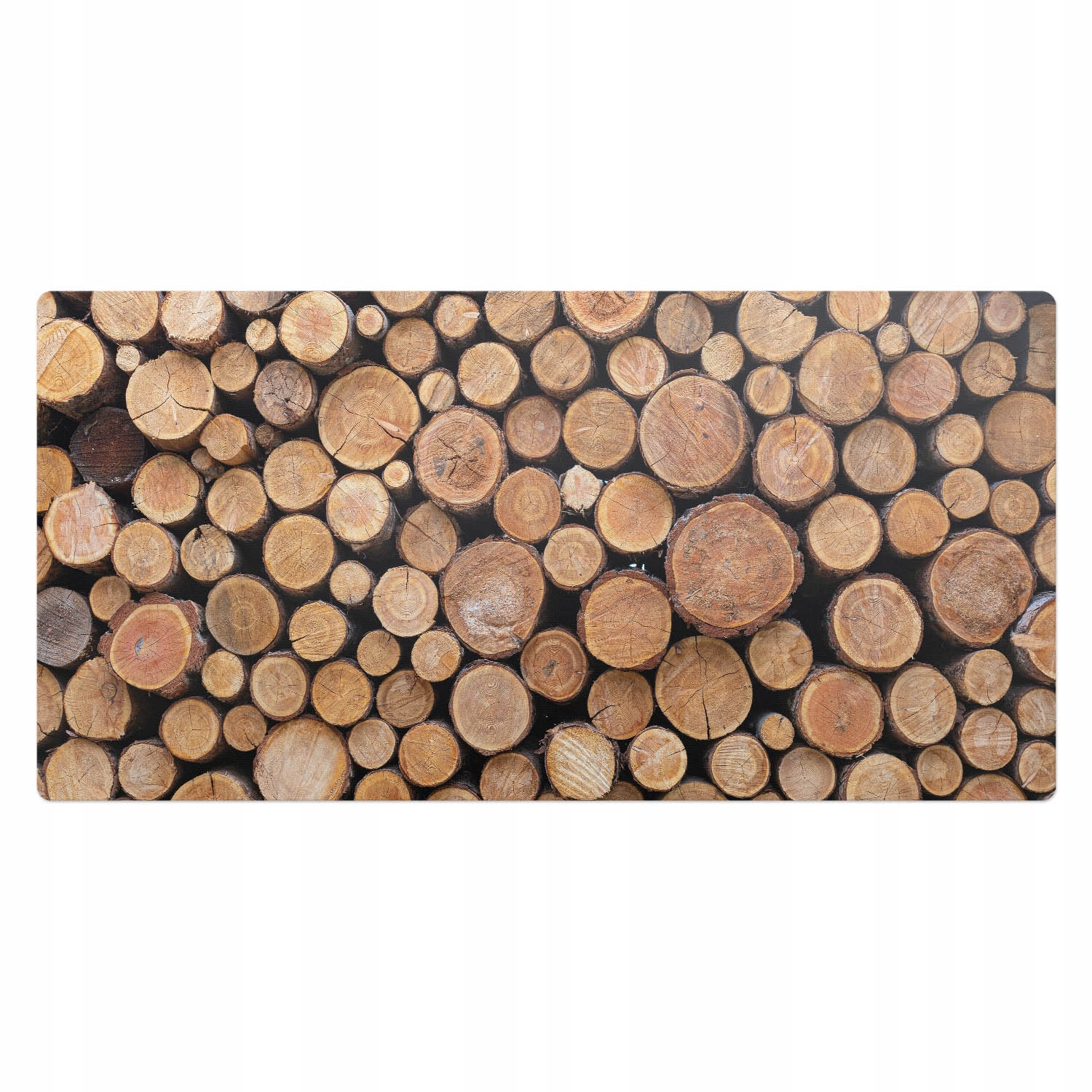 Podložka pod klávesnici Vzor z přírodního srubu v rustikálním stylu 100 x 50 cm