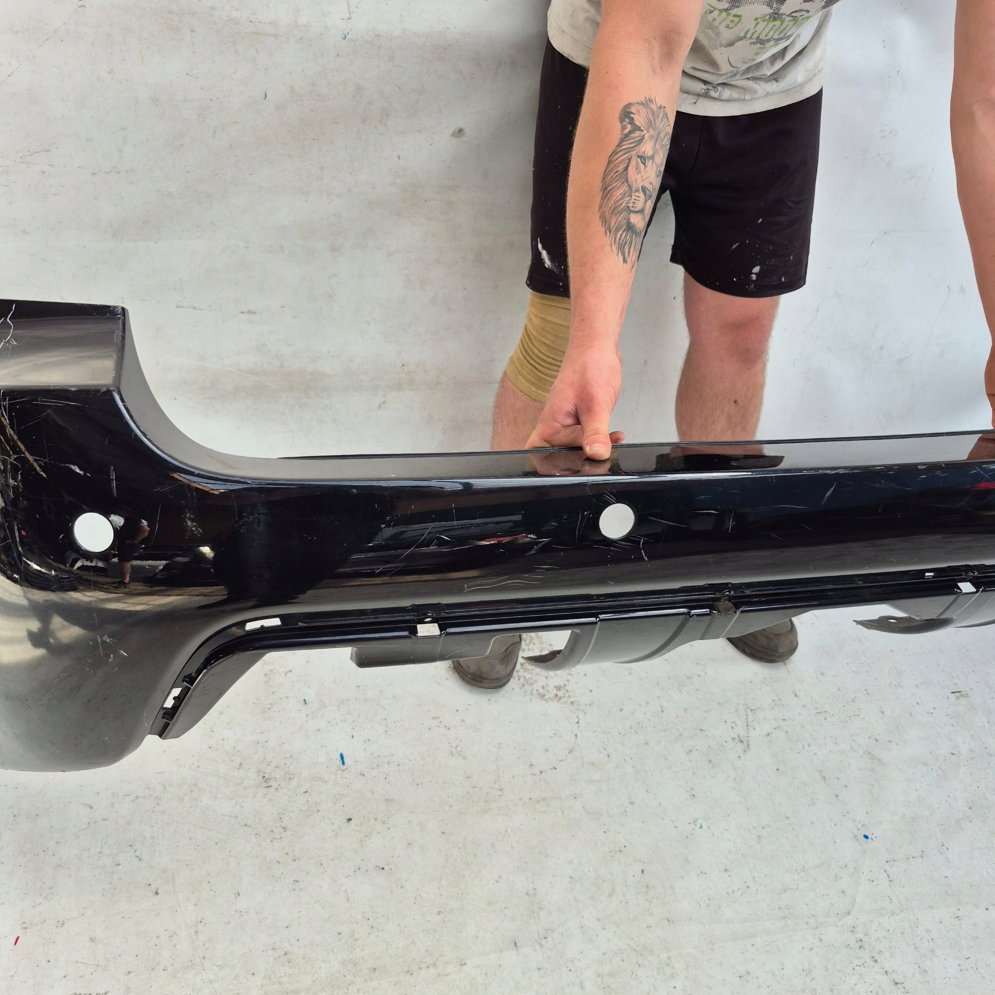 BMW 5 E61 KOMBI m-packet 03-10 bumper rear part rear PDC
